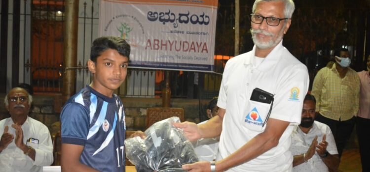 Sports Jersey distribution for athletes at Basavanagudi Kabaddi Club  on 11th Feb 2022